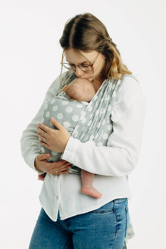 Polka Dots Plop Woven Wrap by LennyLamb LennyLamb at Little Zen One