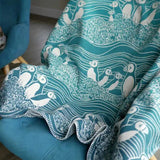 Puffins Bass Rock Brushed Cotton Blanket by Oscha - Home & HobbyLittle Zen One64360528