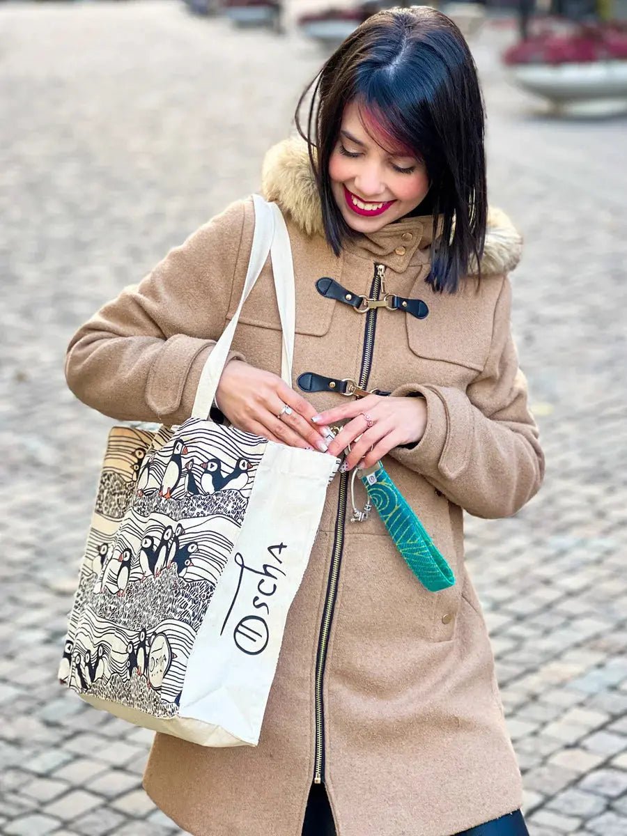 Puffins Tote Bag by Oscha Bags