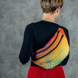 Rainbow Lotus Large Waist Bag by LennyLamb Bags