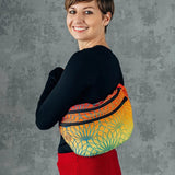 Rainbow Lotus Large Waist Bag by LennyLamb Bags