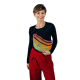 Rainbow Lotus Large Waist Bag by LennyLamb Bags