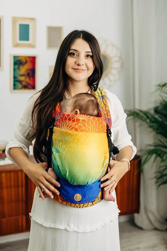 Rainbow Lotus LennyLight Baby Carrier by LennyLamb - Buckle CarrierLittle Zen One5907557780261