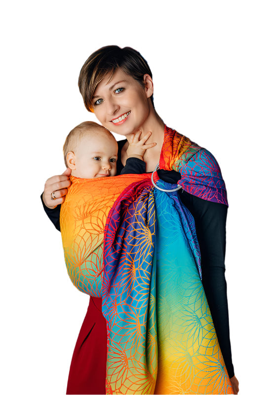 Rainbow Lotus Ring Sling by LennyLamb LennyLamb at Little Zen One