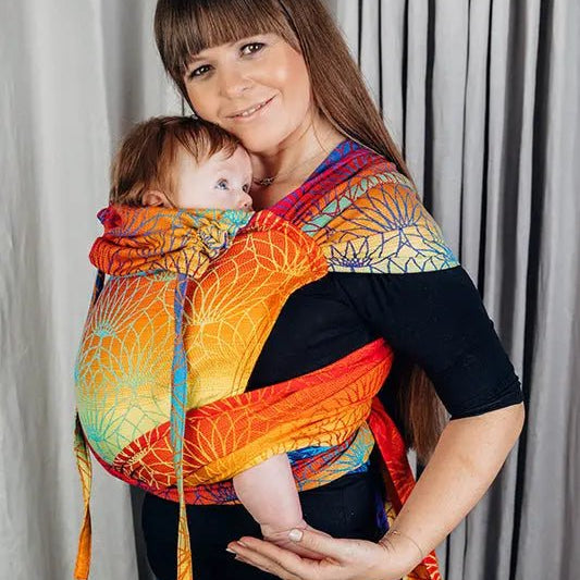 Rainbow Lotus Toddler Wrap - Tai by Lennylamb - Mei TaiLittle Zen One25640784