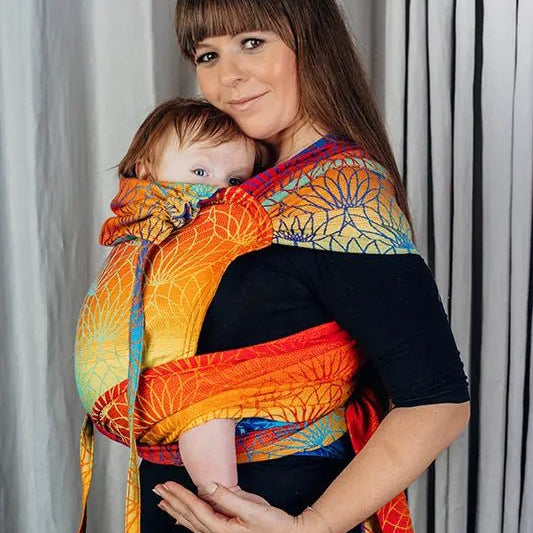 Rainbow Lotus Toddler Wrap - Tai by Lennylamb - Mei TaiLittle Zen One25640784
