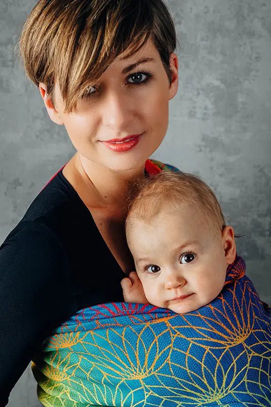 Rainbow Lotus Woven Wrap by LennyLamb - Woven WrapLittle Zen One5907557757362