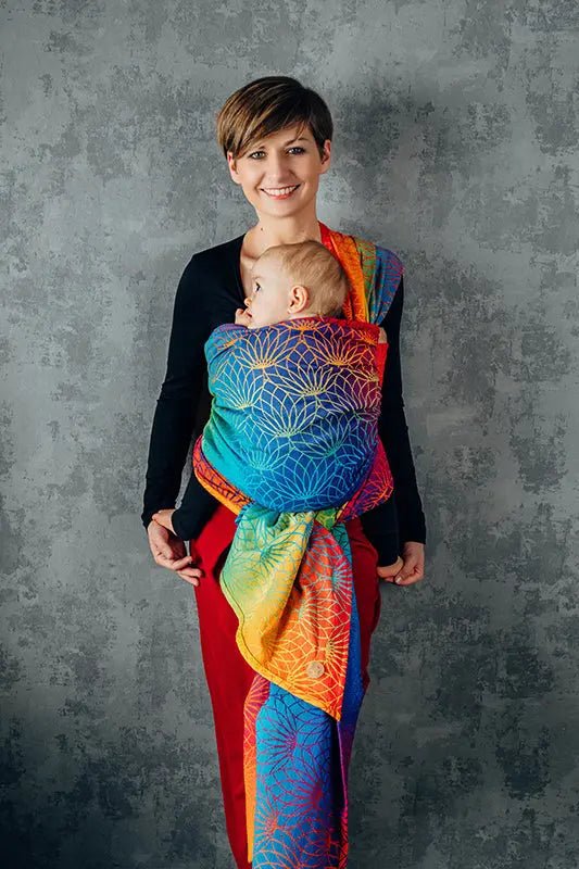 Rainbow Lotus Woven Wrap by LennyLamb - Woven WrapLittle Zen One5907557757362