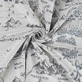 Realm of Middle Earth Ink Fabric Piece by Oscha Fabric