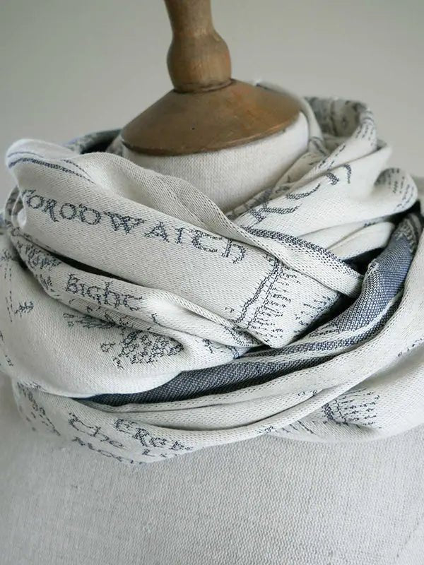 Realm of Middle Earth Ink Infinity Loop Scarf