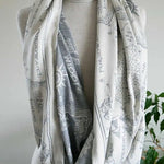 Realm of Middle Earth Ink Infinity Loop Scarf