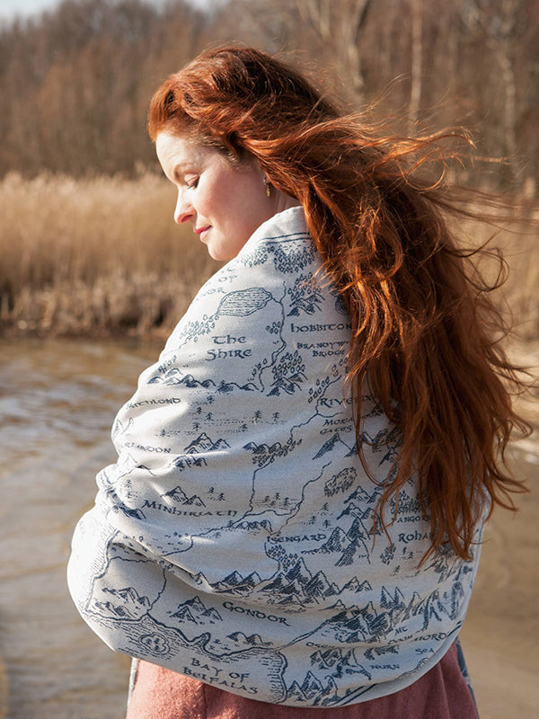 Realm of Middle Earth Ink Shawl