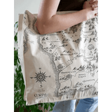 Realm of Middle Earth Large Eco Tote Bag by Oscha Bags