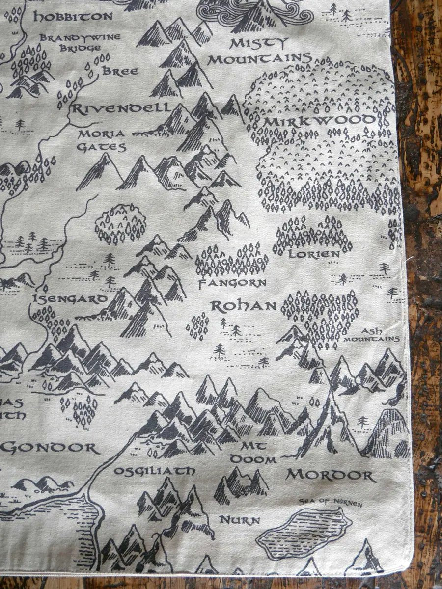 Realm of Middle Earth Large Eco Tote Bag by Oscha Bags