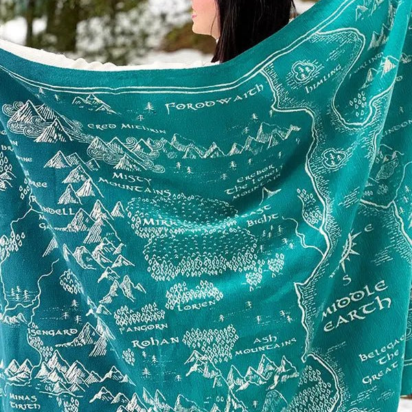 Realm of Middle Earth Moonlit Brushed Cotton Throw by Oscha Home Hobby