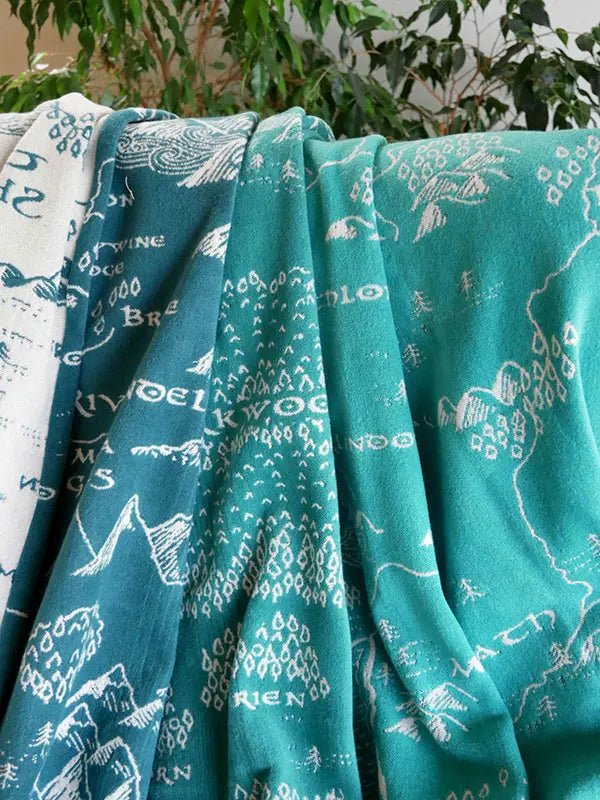 Realm of Middle Earth Moonlit Brushed Cotton Throw by Oscha Home Hobby