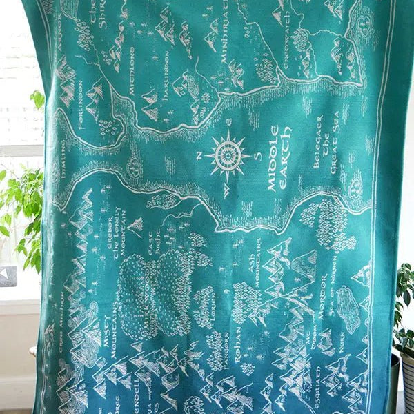 Realm of Middle Earth Moonlit Brushed Cotton Throw by Oscha Home Hobby