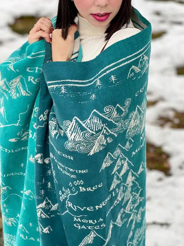 Realm of Middle - earth Moonlit Brushed Cotton Throw by Oscha - Home & HobbyLittle Zen One111117430