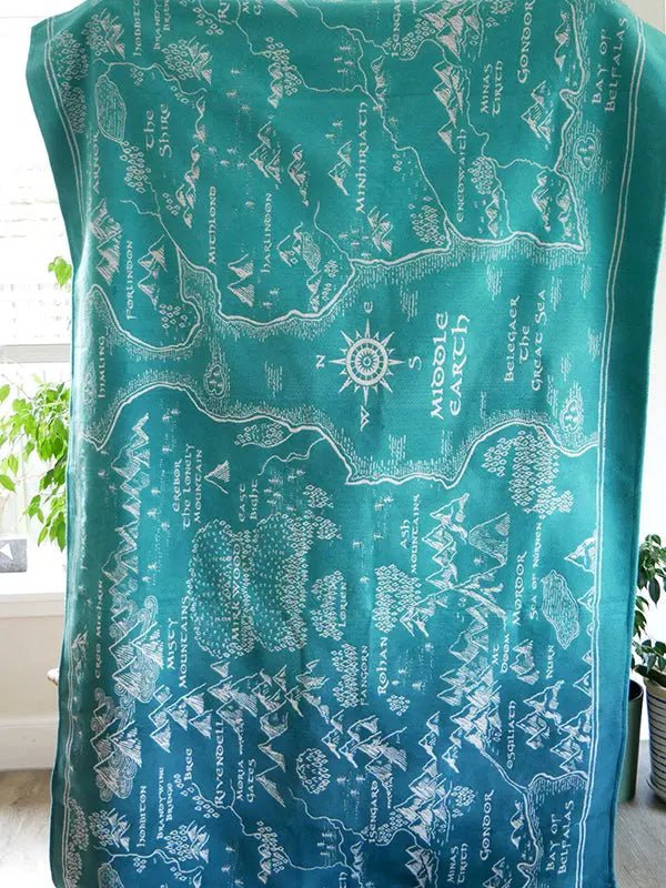 Realm of Middle - earth Moonlit Brushed Cotton Throw by Oscha - Home & HobbyLittle Zen One111117430