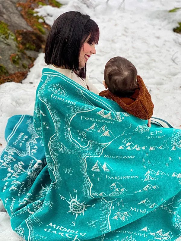 Realm of Middle - earth Moonlit Brushed Cotton Throw by Oscha - Home & HobbyLittle Zen One111117430