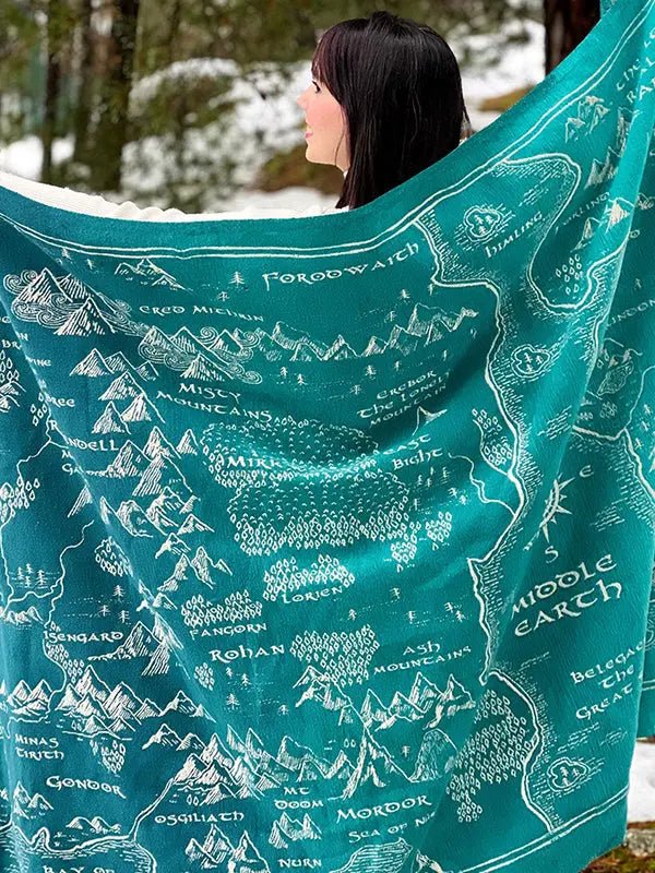 Realm of Middle - earth Moonlit Brushed Cotton Throw by Oscha - Home & HobbyLittle Zen One111117430
