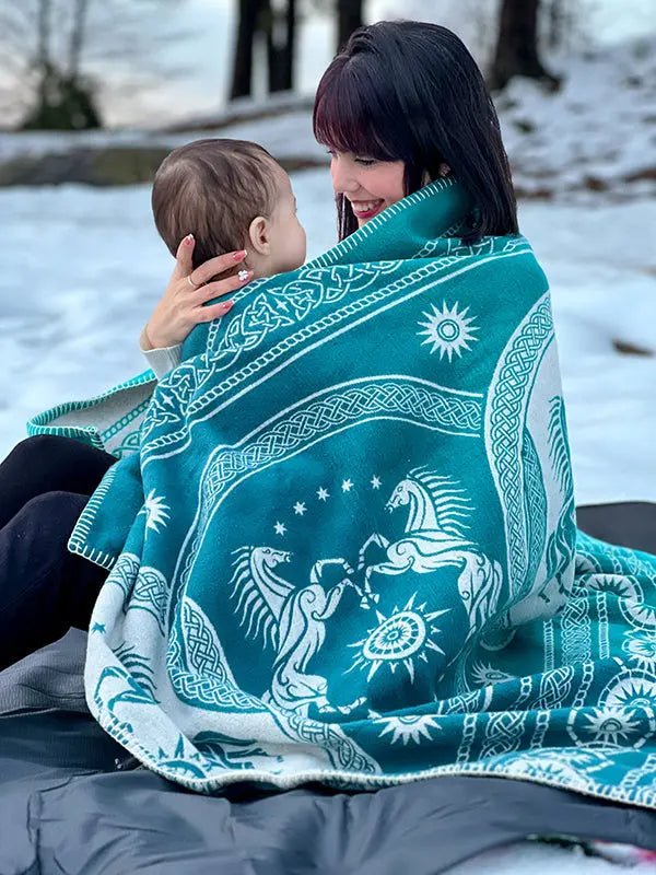 Rohan Entwash Brushed Cotton Throw by Oscha Home Hobby