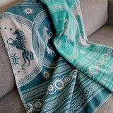 Rohan Entwash Brushed Cotton Throw by Oscha Home Hobby