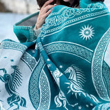 Rohan Entwash Brushed Cotton Throw by Oscha Home Hobby