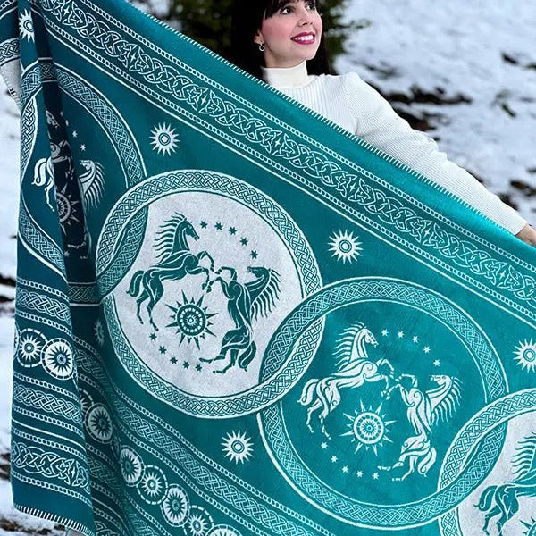 Rohan Entwash Brushed Cotton Throw by Oscha Home Hobby