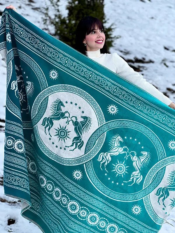 Rohan Entwash Brushed Cotton Throw by Oscha Home Hobby