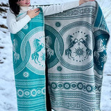 Rohan Entwash Brushed Cotton Throw by Oscha Home Hobby
