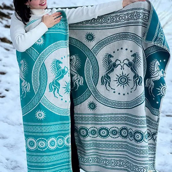 Rohan Entwash Brushed Cotton Throw by Oscha Home Hobby