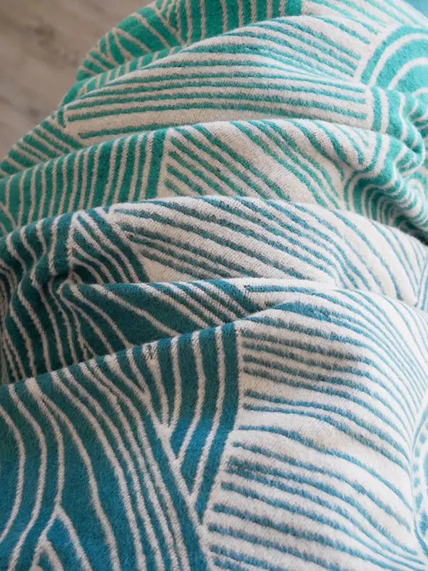 Sea Salt Moonlit Brushed Cotton Throw by Oscha Home Hobby