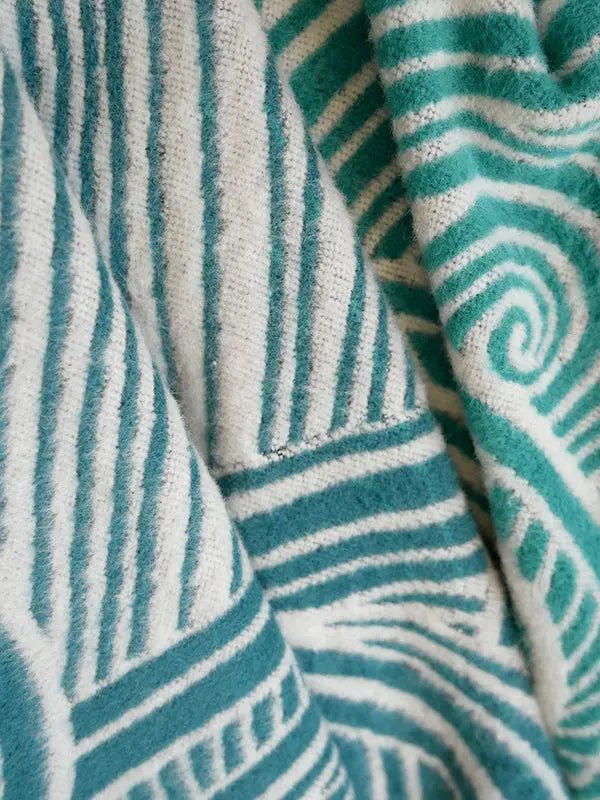 Sea Salt Moonlit Brushed Cotton Throw by Oscha Home Hobby
