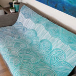 Sea Salt Moonlit Brushed Cotton Throw by Oscha Home Hobby