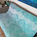 Sea Salt Moonlit Brushed Cotton Throw by Oscha Home Hobby