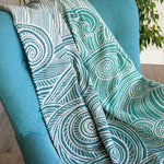 Sea Salt Moonlit Brushed Cotton Throw by Oscha Home Hobby