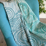 Sea Salt Moonlit Brushed Cotton Throw by Oscha Home Hobby