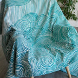Sea Salt Moonlit Brushed Cotton Throw by Oscha Home Hobby
