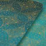 Starry Night Gold Dust Fabric Piece by Oscha Fabric