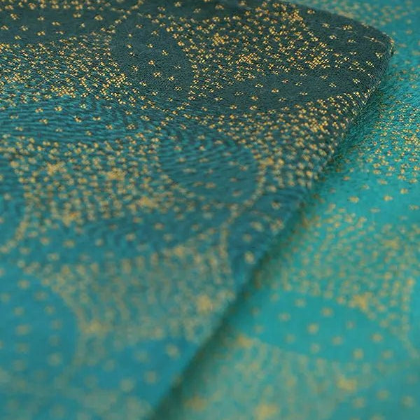 Starry Night Gold Dust Fabric Piece by Oscha Fabric