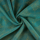 Starry Night Gold Dust Fabric Piece by Oscha Fabric