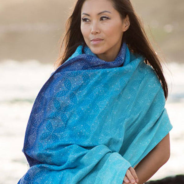 Starry Night Ocean Shawl by Oscha Oscha at Little Zen One