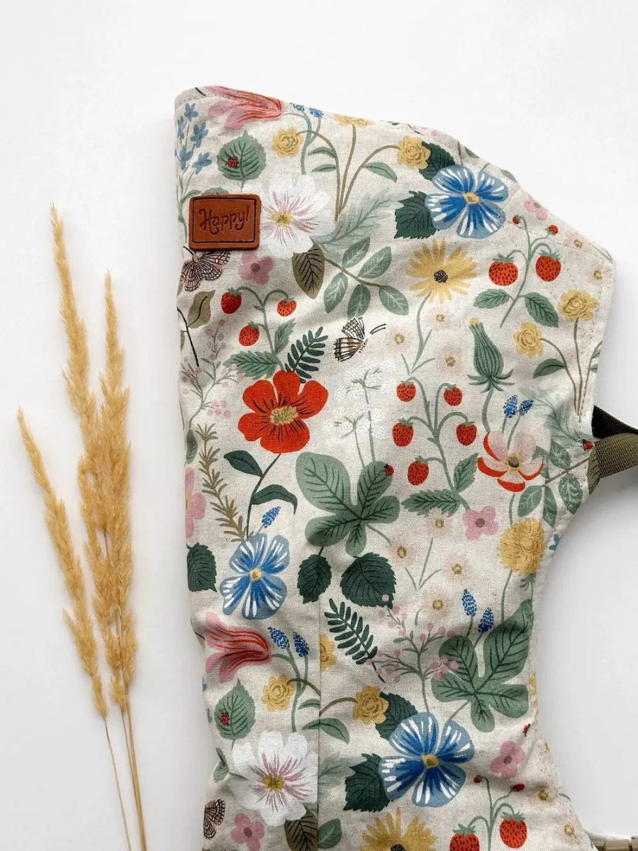 Strawberry Fields Natural Versa Baby Carrier by Happy Baby Buckle Carrier