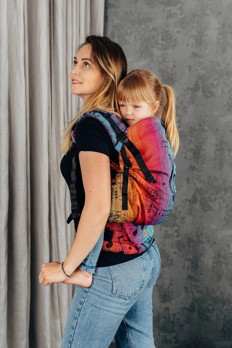 Symphony Rainbow Dark LennyPreschool Carrier by LennyLamb - Buckle CarrierLittle Zen One5907557752657