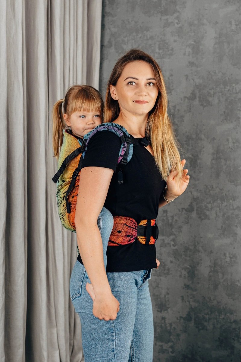 Symphony Rainbow Dark LennyPreschool Carrier by LennyLamb - Buckle CarrierLittle Zen One5907557752657