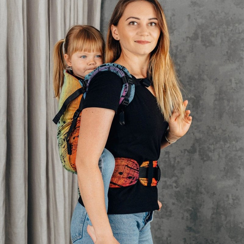 Symphony Rainbow Dark LennyPreschool Carrier by LennyLamb - Buckle CarrierLittle Zen One5907557752657