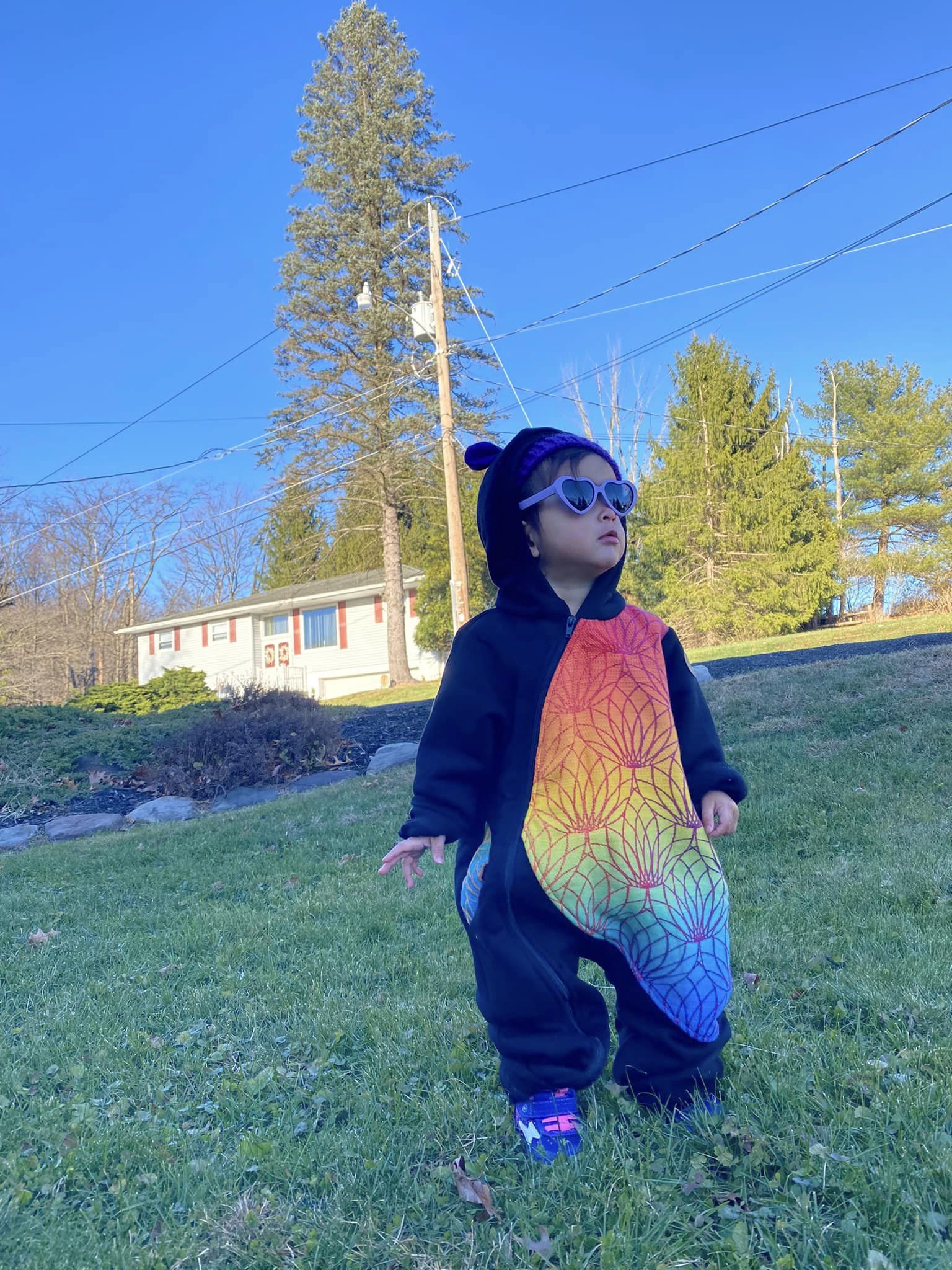 LennyLamb Bear Romper Rainbow Lotus Kayla Uylingco