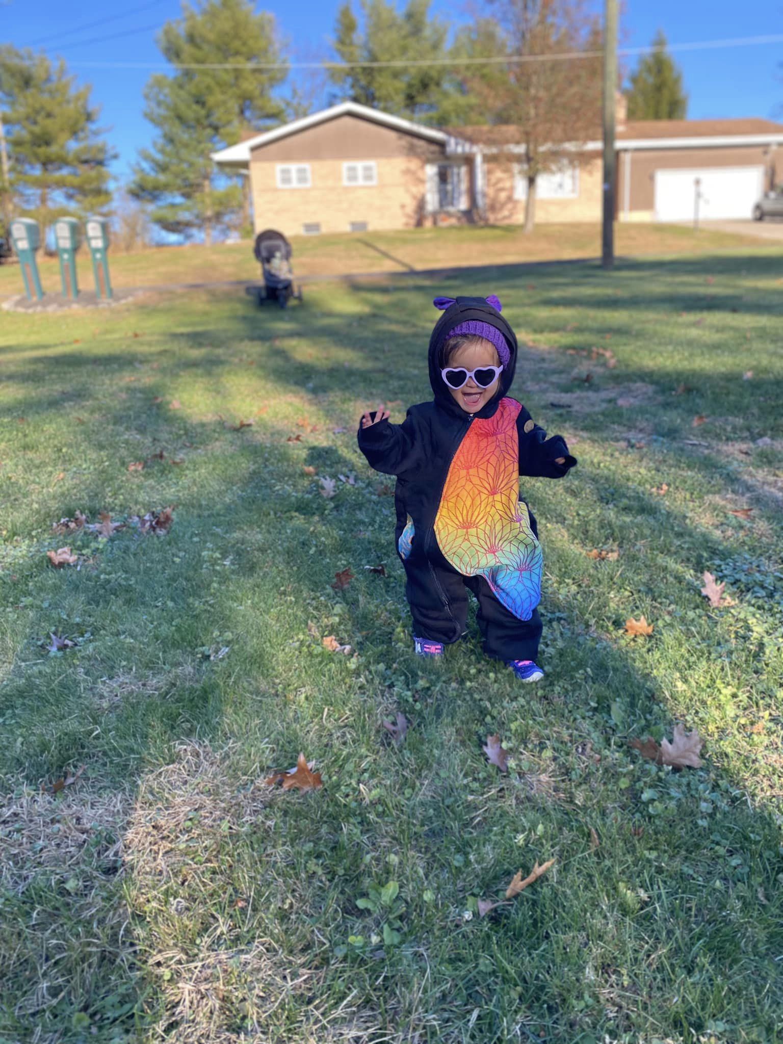 LennyLamb Bear Romper Rainbow Lotus Kayla Uylingco