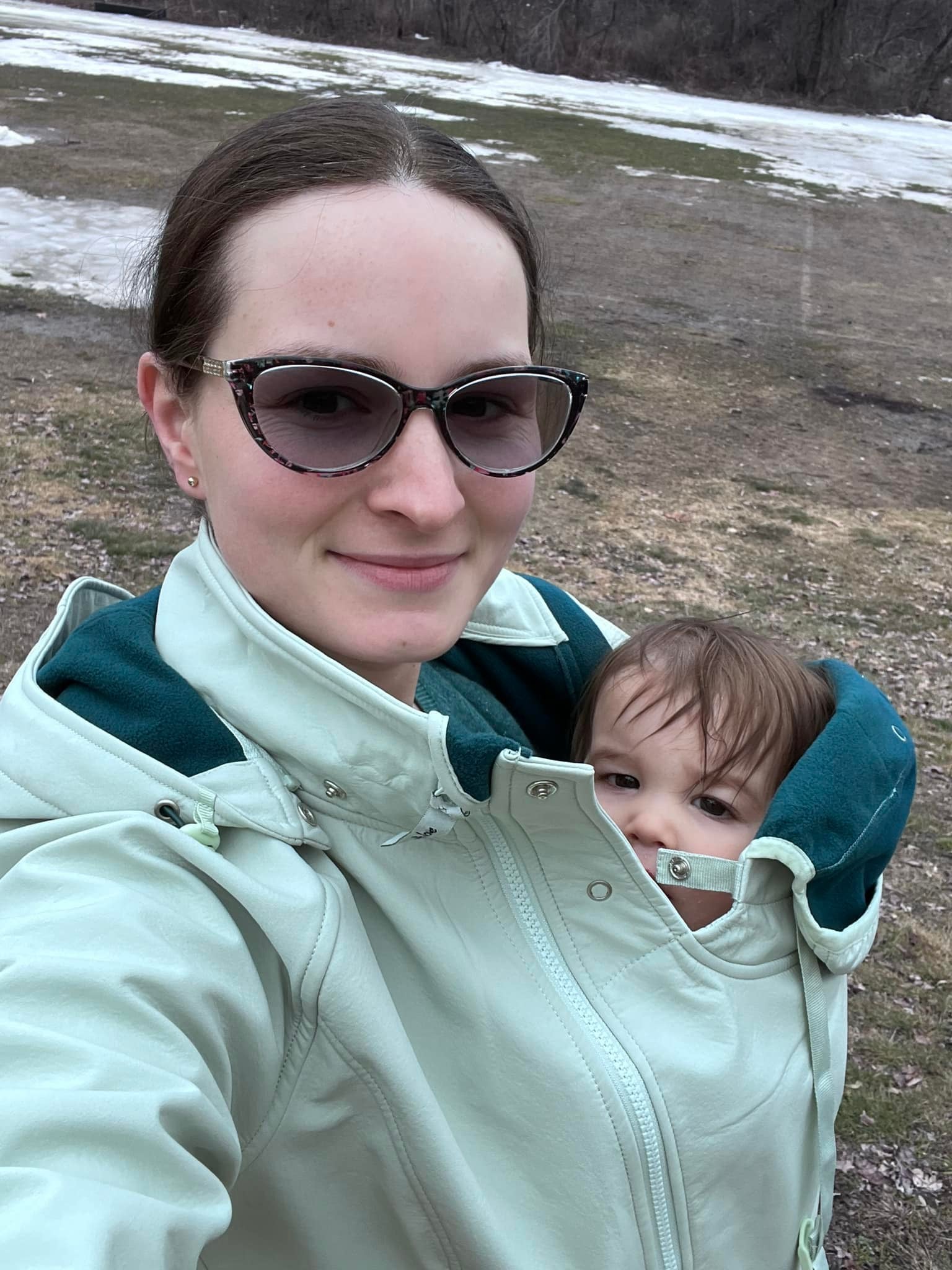Mamalila Allrounder Babywearing Jacket Mint Alexis Steel